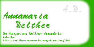 annamaria welther business card